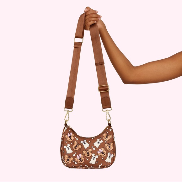 Stoney Clover Lane Disney Mickey & Friends Halloween Curved Crossbody Bag Ltd Ed - Picture 2 of 8